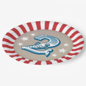 Big Two Circus Grote Top Tweede Verjaardagsfeestje Papieren Bordje (Gekanteld)