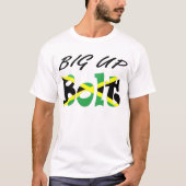 Big Up Bolt Jamaican Flag T-shirt (Voorkant)