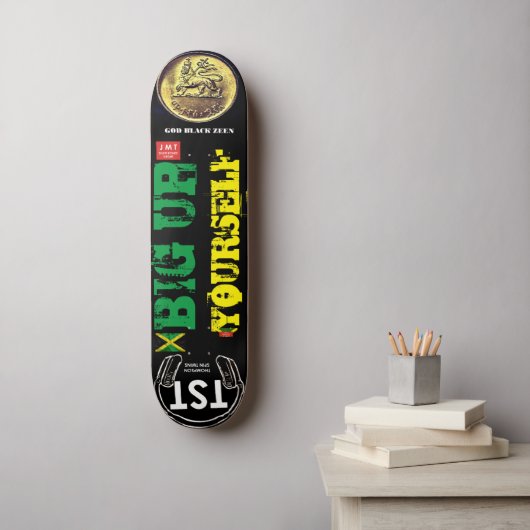 BIG UP JE ZELF Skateboard (Muurkunst)
