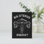 Big Uterus Energy Feminist Briefkaart (Staand voorkant)