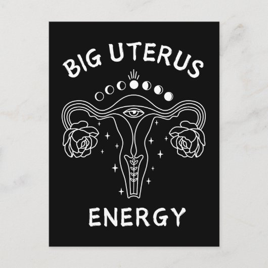 Big Uterus Energy Feminist Briefkaart (Voorkant)