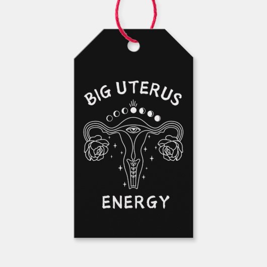 Big Uterus Energy Feminist Cadeaulabel (Voorkant)