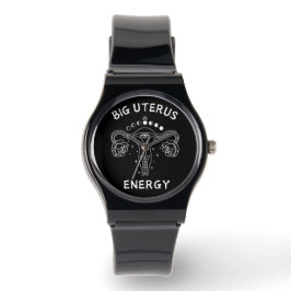 Big Uterus Energy Feminist Horloge