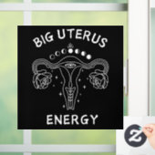 Big Uterus Energy Feminist Raamsticker (Huis)