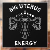 Big Uterus Energy Feminist Raamsticker (Vel 2)