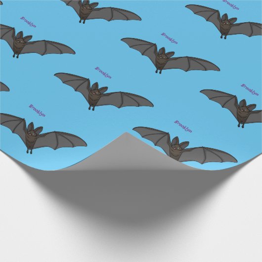 Big vampire bat cartoon illustration  cadeaupapier (Hoek)