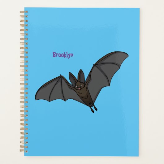 Big vampire bat cartoon illustration planner (Voorkant)