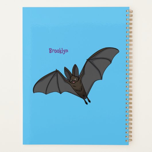 Big vampire bat cartoon illustration  planner (Achterkant)