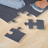 Big Vase of Flowers Black Cat Legpuzzel (Zijkant)