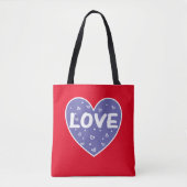 Big Veri Peri Love Heart Tote Bag (Voorkant)