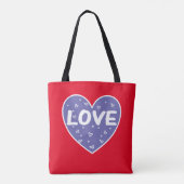 Big Veri Peri Love Heart Tote Bag (Achterkant)