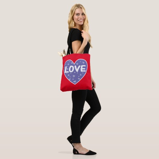 Big Veri Peri Love Heart Tote Bag (Op model)