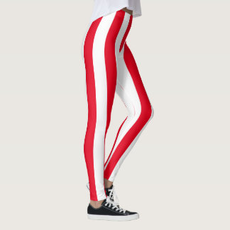 Big Vertical Candycane Stripe Leggings