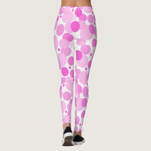 Big, vette, gevarieerde roze pooldots AH2015 Leggings (Achterkant)