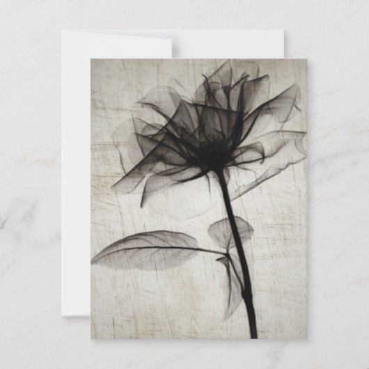 Big Vintage X-Ray Flower Notitiekaartje (Voorkant)