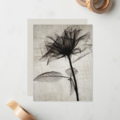 Big Vintage X-Ray Flower Notitiekaartje (Voorkant / Achterkant in situ)