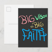 Big Vision Big Faith Aankondigingskaart (Voorkant / Achterkant)