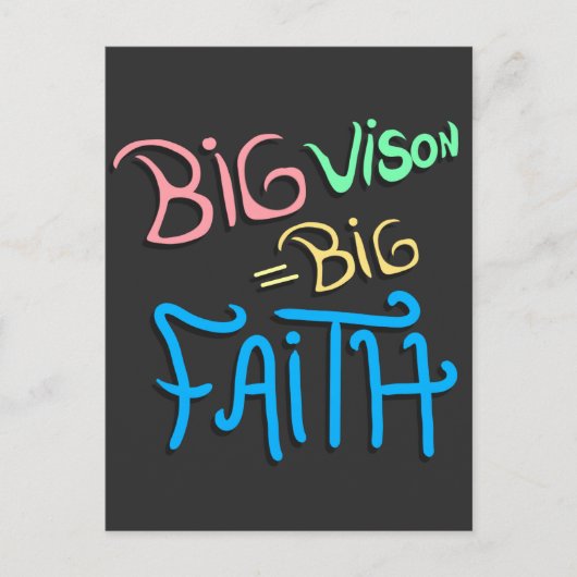Big Vision Big Faith Aankondigingskaart (Voorkant)