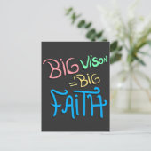 Big Vision Big Faith Aankondigingskaart (Staand voorkant)
