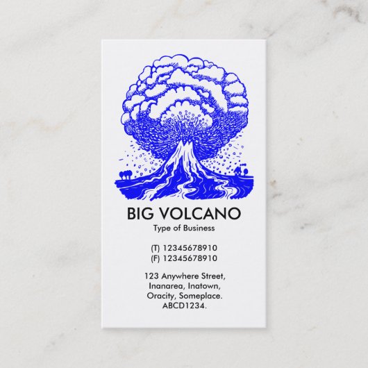 Big Volcano - Blauw Visitekaartje (Voorkant)