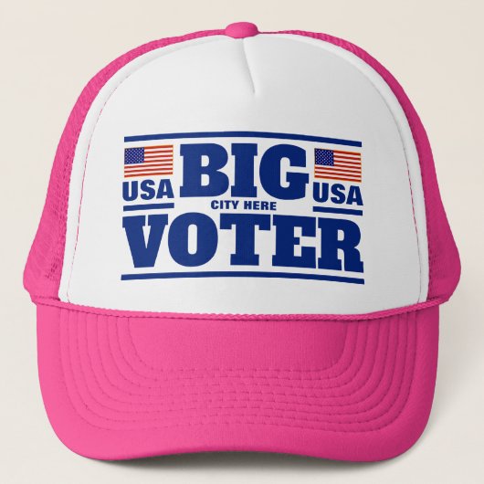 Big Voter™ Trucker Hat (Pas het aan!) Pet (Voorkant)
