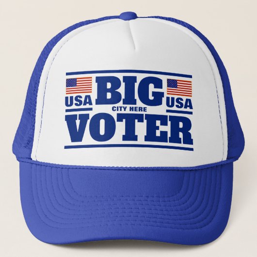 Big Voter™ Trucker Hat (Pas het aan!) Pet (Voorkant)