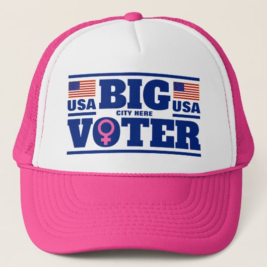 Big Voter™ Trucker Hat (Pas het aan!) Pet (Voorkant)