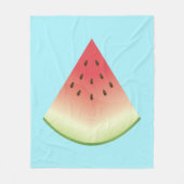 Big Watermelon Slice Illustratie op blauw Fleece Deken (Voorkant)