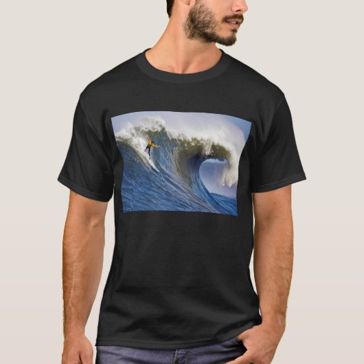 Big Wave bij de Mavericks Surfred Competition T-shirt (Voorkant)