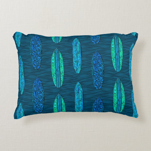 Big Wave Hawaiian Surfboards Decoratief Kussen (Voorkant)