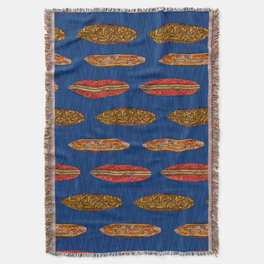 Big Wave Hawaiian Surfboards Deken (Voorkant Verticaal)