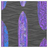Big Wave Hawaiian Surfboards Print Stof (Close Up)