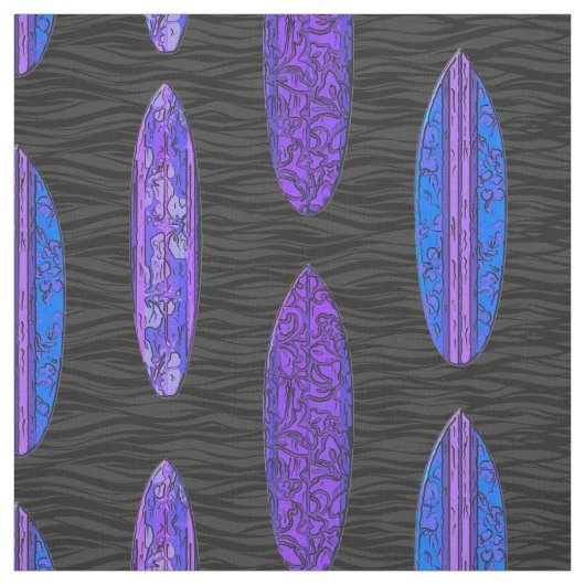 Big Wave Hawaiian Surfboards Print Stof (Swatch)