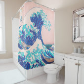Big Wave Japans Surf Schilder Curtain Douchegordijn (In situ)