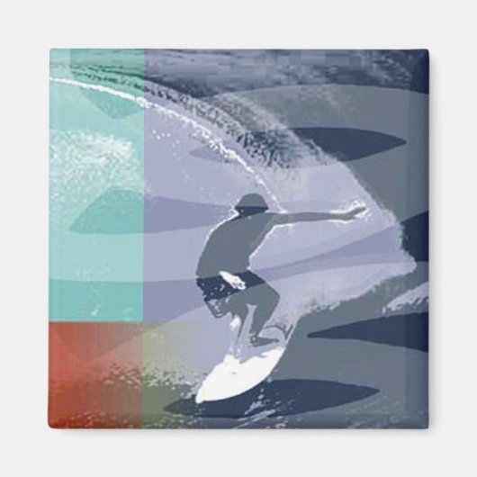 BIG WAVE RIDER VAN GREGORY GALLO MAGNEET (Voorkant)