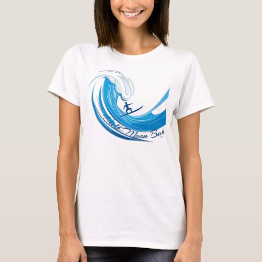 Big Wave Surfen Half Moon Bay T-shirt (Voorkant)