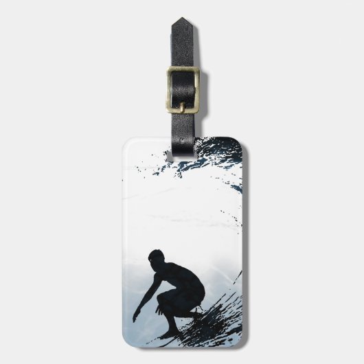 Big Wave Surfer Bagagelabel (Voorkant verticaal)