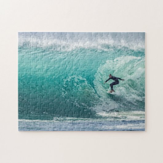Big Wave Surfer Med Legpuzzel (Horizontaal)