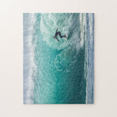 Big Wave Surfer Med Legpuzzel (Verticaal)