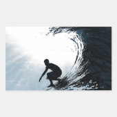 Big Wave Surfer Rechthoekige Sticker (Voorkant)