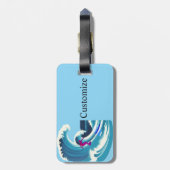 Big Wave Surfer Thunder_Cove Bagagelabel (Achterkant verticaal)