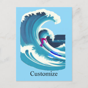 Big Wave Surfer Thunder_Cove Briefkaart