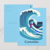 Big Wave Surfer Thunder_Cove Briefkaart (Voorkant / Achterkant)