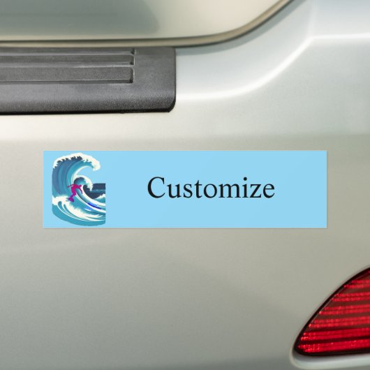 Big Wave Surfer Thunder_Cove Bumpersticker (Op auto)