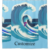 Big Wave Surfer Thunder_Cove Douchegordijn (Voorkant)