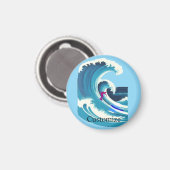 Big Wave Surfer Thunder_Cove Magneet (Voorkant / Achterkant)