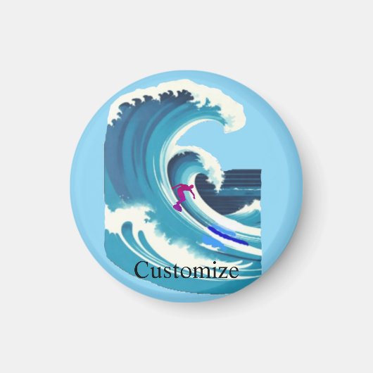 Big Wave Surfer Thunder_Cove Magneet (Voorkant)