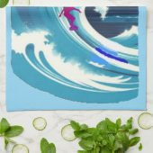Big Wave Surfer Thunder_Cove Theedoek (Gevouwen)