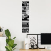 Big Wave Surfing door Poster (Thuiskantoor)