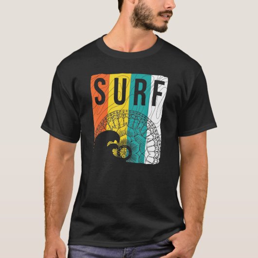 Big Wave Surfing Surfer Flag T-shirt (Voorkant)